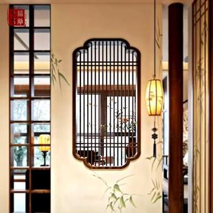 美学小轩窗茶室新中式 宋式 实木屏风隔断客厅入户格栅造景可定制