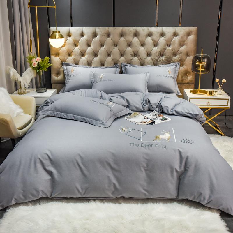 定做纯色全棉磨毛床单床笠四件套248x248被罩229x230x250x220x240