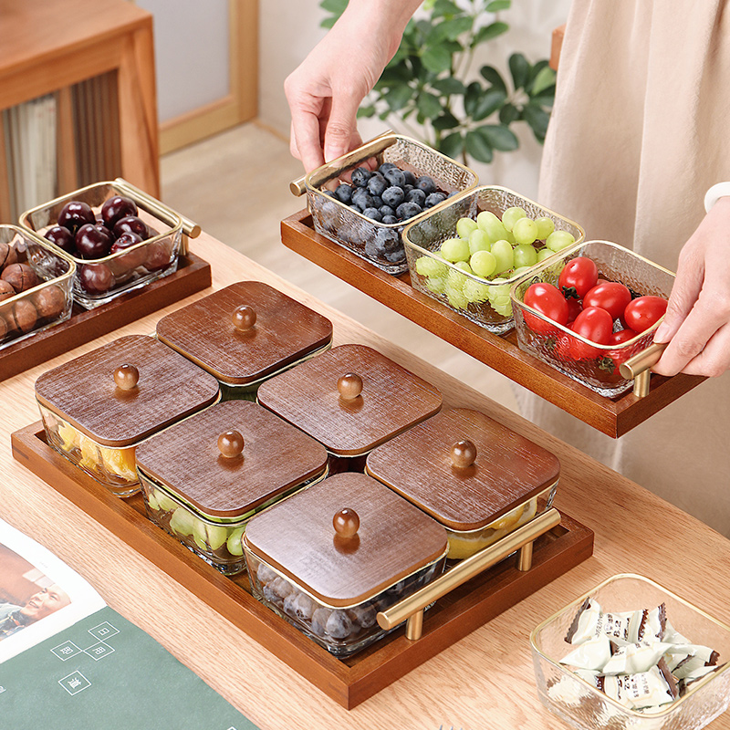 速发2025新款水果盘家用客厅茶几零食摆放盘中式点心盘糕点茶点盘