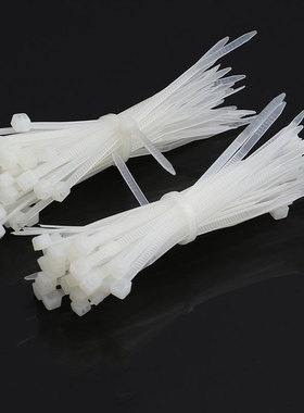 速发线白色尼龙扎带束黑带塑料带高狗度固定扎绳拉紧器勒死强扎丝