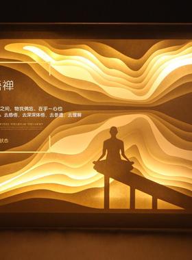 juyer居也光影纸雕灯悟禅卧室床头装饰DIY创意简约温馨浪漫纸雕灯