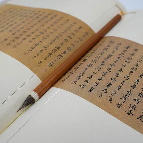 内柱狼毫外披鼠须 兼毫小楷蝇头毛笔成人小号短锋蒜头抄经书法笔