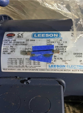 美国LEESON C145T17FB59D 1.12KW（耶耶电子）