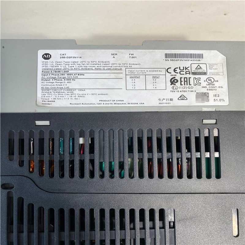 议~AB罗克韦尔变频器，型号25B-D2P3N114，功能，