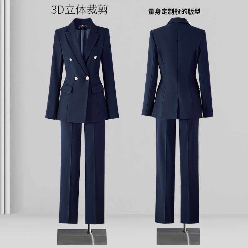 职业西装套装女春秋新款大学生面试正装高级感西服外套职场工作服