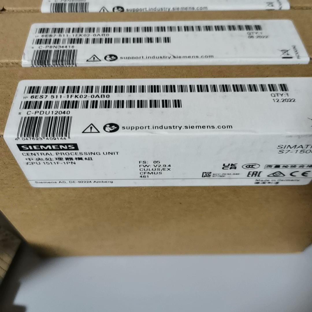 （议价）原装西门子CPU1511F-1PN模组6ES7 511-
