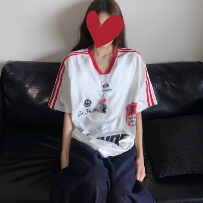 新款宽松2025夏季情侣短袖慵懒风