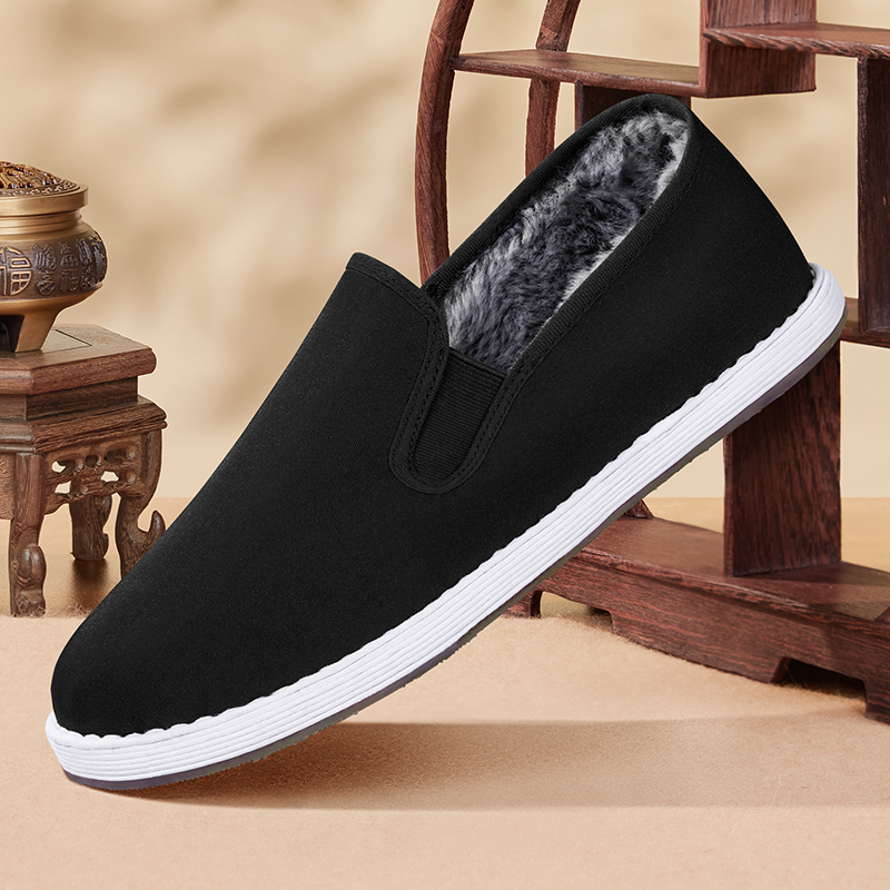 老北京棉鞋男冬季加绒保暖防滑