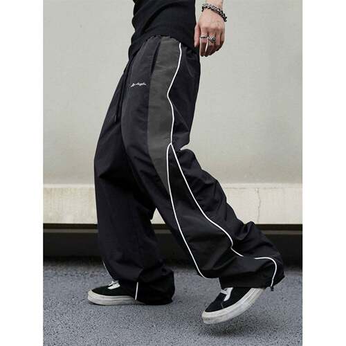 Men's High Street Style Side Stripe Cargo Pants with
