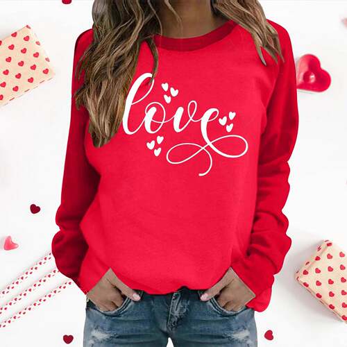 St Patricks Day Sweatshirt for Women Lucky Shamrock Long