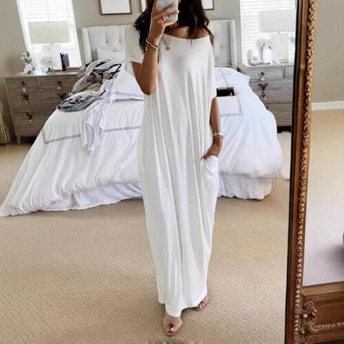 women’s sexy off-shoulder loose dress new asymmetrical