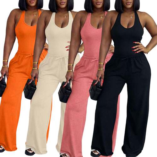 Summer New Women's Halter Neck Slimming Top & Wide-Leg