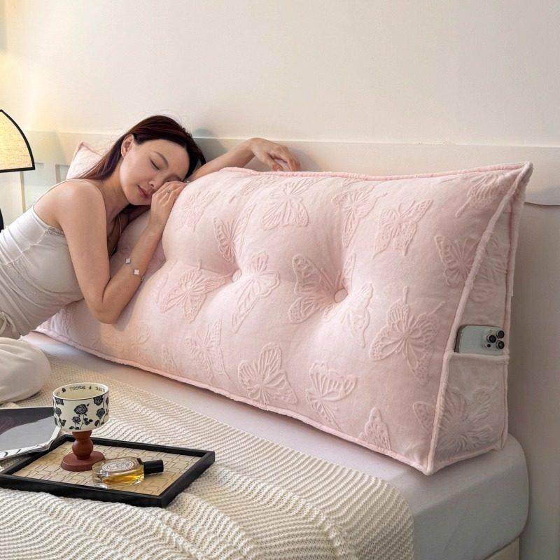 NSM简绒约蝴牛奶三角蝶床头软大靠垫包防撞床上靠背宿舍腰靠枕可,居家布艺,床头靠垫,淘宝优惠券,粉丝福利购,淘宝优惠卷