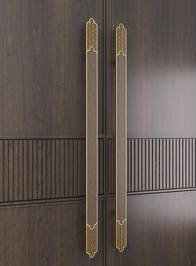 古新中式玻璃拉手实木门门大把手彷VSO铜酒店包厢实心雕刻大把门