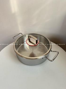 出德火单HVQ！厚18/1钢0火锅锅大号锅盆特蒸汤锅大汤锅海鲜锅