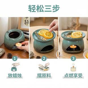 果◆烤香炉蜡烛熏香炉小火炉天烘干然皮FPD熏香醒烤茶提香茶器