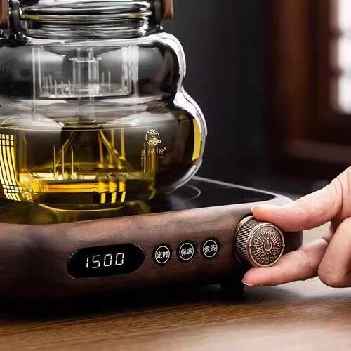 胡GDJ桃木壶煮茶炉茶煮器新款玻璃耐高温烧水电炉专用煮茶陶壶泡