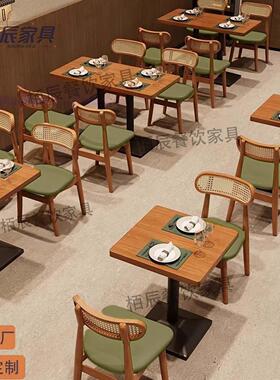 东亚主题餐厅卡南座沙发桌椅组合商火锅LZQ面馆日料饭店店用实木