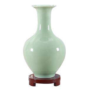 景德镇陶瓷富贵竹花瓶厅摆中插式客装件饰品青瓷博古影青小花架花