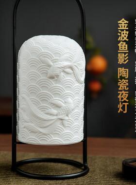 方泥土中式风充电陶东D22-410A瓷小夜灯氛古围感卧室床头灯创意礼