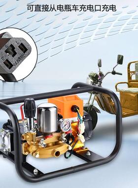 喷药机高压KJM用220V大流量远程遥控4器-72V农电动车8喷雾喷药泵