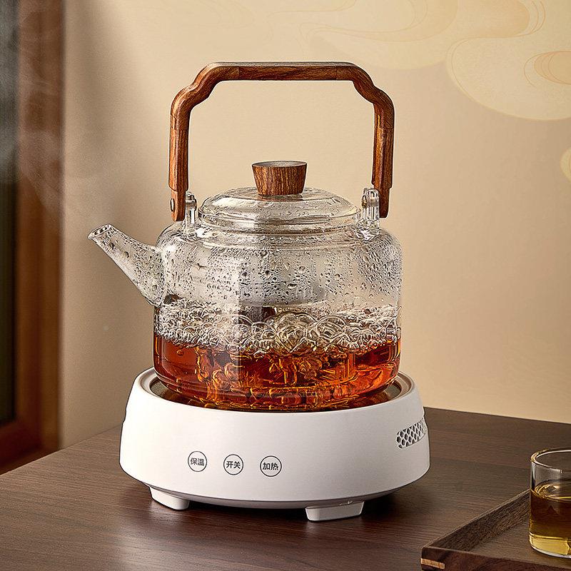 生玻璃煮茶壶煮茶器耐热水用烧壶养泡茶具黑茗曲晶炉专用套家装