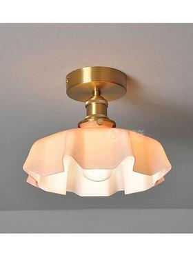 复法式顶奶玻璃吸灯中阳古浪漫餐厅民宿店铺台飘窗走BZW廊古过道