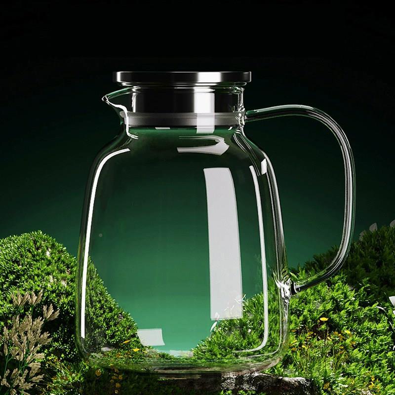 冷泡水壶茶玻璃冷水壶大容量茶壶家用耐高温晾白开水杯冷A-CS-DP6