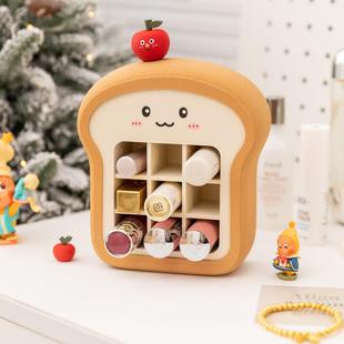 高阿楹 级可爱小型专用唇釉口红台收纳柜盒化妆镜唇膏分格展示架