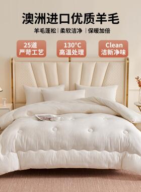 澳洲羊毛被人子被芯22510170子0x230cAm单件类抗菌单加厚冬被褥床