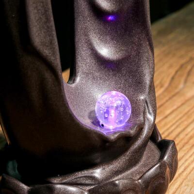 中LXC21103式禅意架公创佛手莲花陶瓷办室摆件客厅博古酒意柜大号