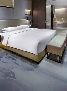 沃尔顿酒店地毯商用客房走廊满铺写字楼客厅卧室印花毯定制全铺