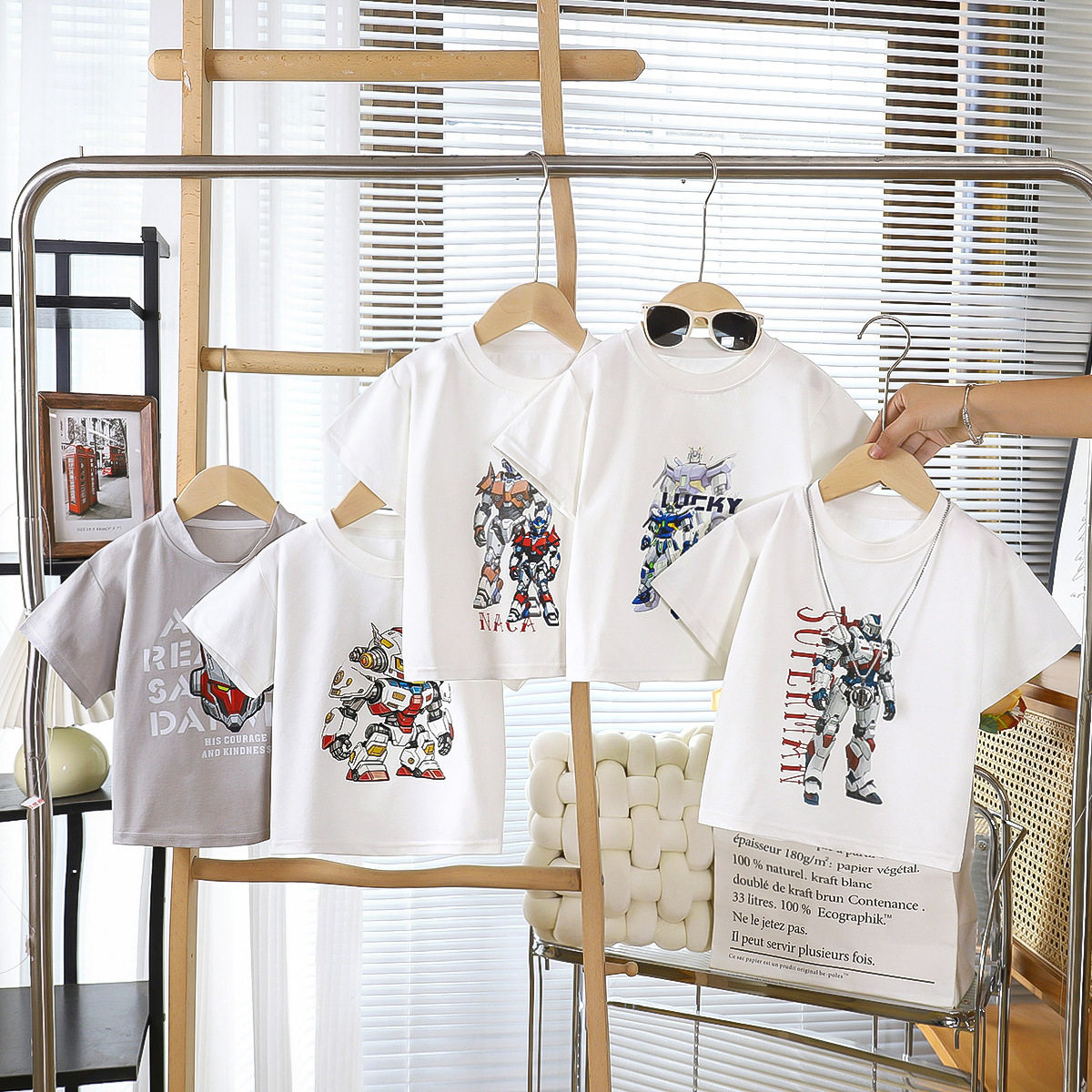 儿童t恤夏季新款男童短袖时尚男孩潮上衣薄款夏装宽松童装