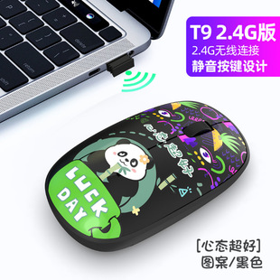 蓝牙无线鼠标可爱卡通图案礼品办公静音国潮笔记本电脑外设鼠标