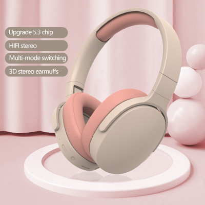 P2961头戴式耳机无线蓝牙耳麦5.3立体音低延迟私模现货厂