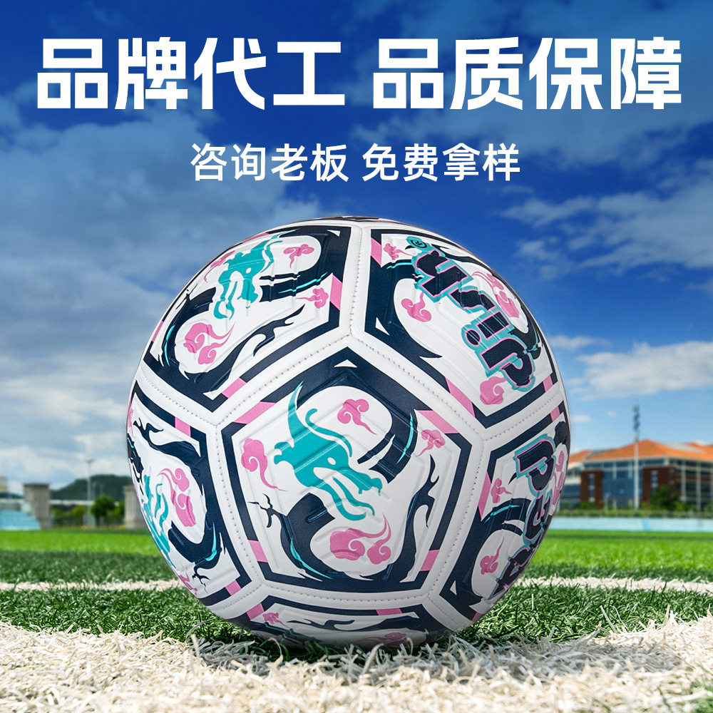 Reddish小青龙PVC足球5号球耐磨耐踢成人室内外训练机缝足球