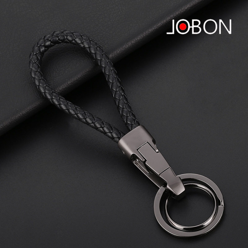 Jobon中邦手工编织绳钥匙扣情侣个性创意礼品汽车锁匙扣钥匙链女