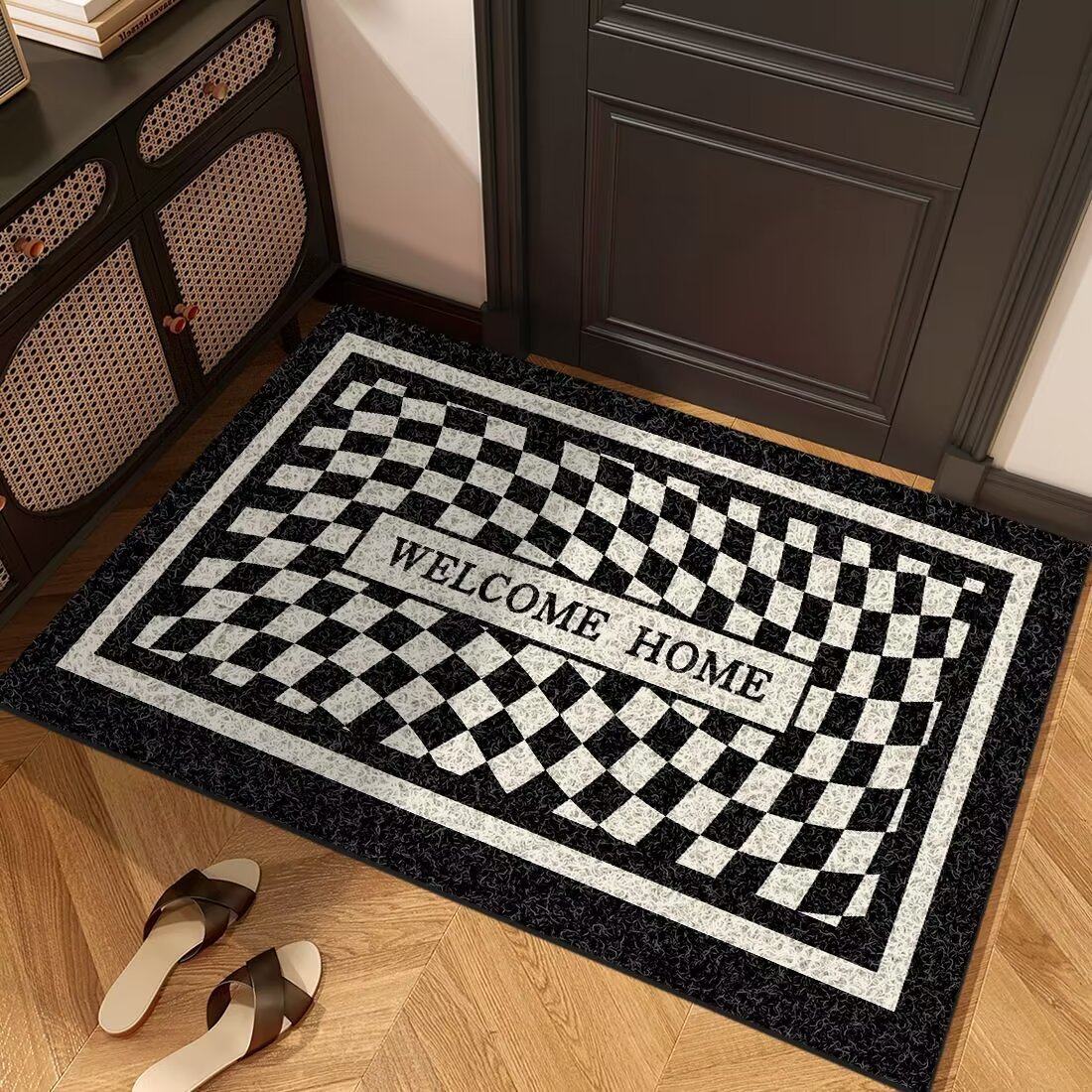 法式创意丝圈地垫家用可裁剪PVC地毯脚垫耐脏入户易打理门垫现货,居家布艺,家用脚垫,淘宝优惠券,粉丝福利购,淘宝优惠卷