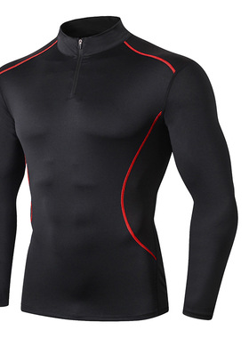 特价男士立领健身衣PRO运动跑步训练长袖高弹速干紧身服91505