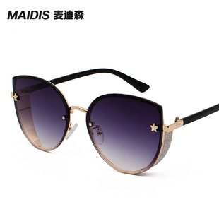 杰特9229潮流时尚太阳眼镜海洋片墨镜情侣款厚框全框架金属镜框