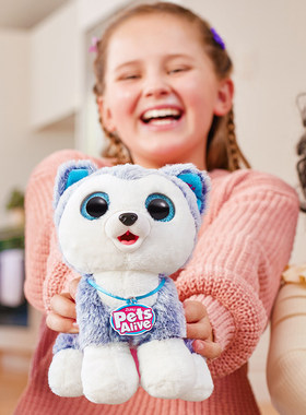 zuru佩特宠物便便犬电动狗吃骨头会放屁毛绒玩偶儿童玩具生日礼物