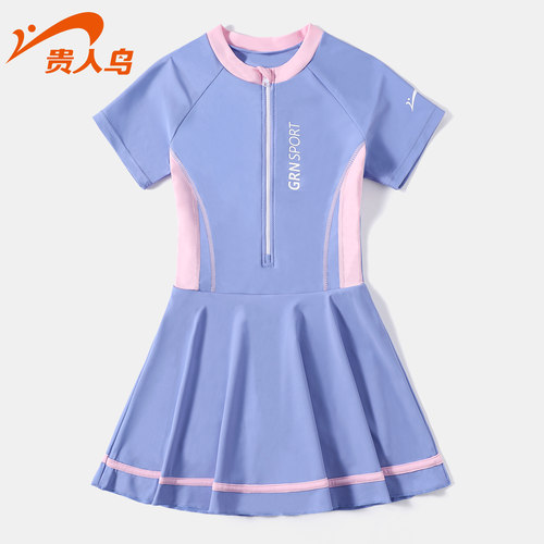 教练推荐-女童连体训练竞速泳装