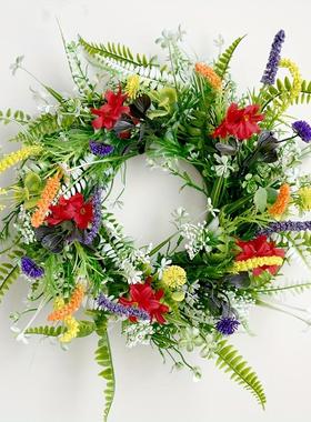 春YHHH001季环花环德居州野花花门前环挂件家装饰仿真植物春天花