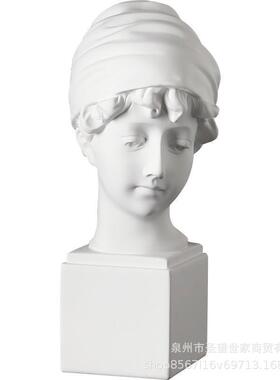 0c大卫北欧3现代石膏像素描人物像雕30CM人头塑摆件办公设室m样板