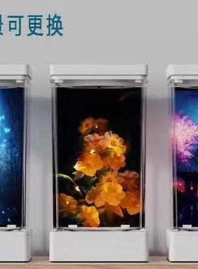 2024年新品斗鱼专用缸桌面态迷你型鱼生自循环办缸公LFW桌创意造