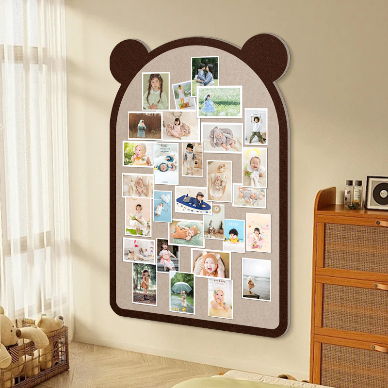 定制毛毡板照片墙装饰创意展示墙高级感客厅墙面拍立得相片墙幼儿
