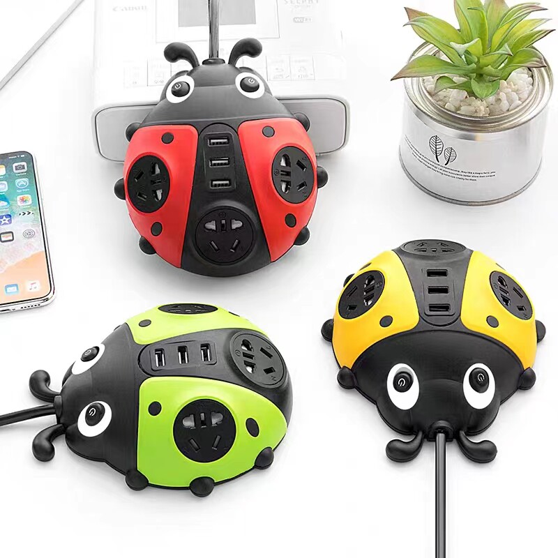 多功能创意爬墙插座排插UB充电学生宿舍家用接线板