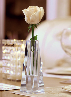 欧式水晶小花小蜡烛台 酒店餐桌公桌窗台装饰摆件