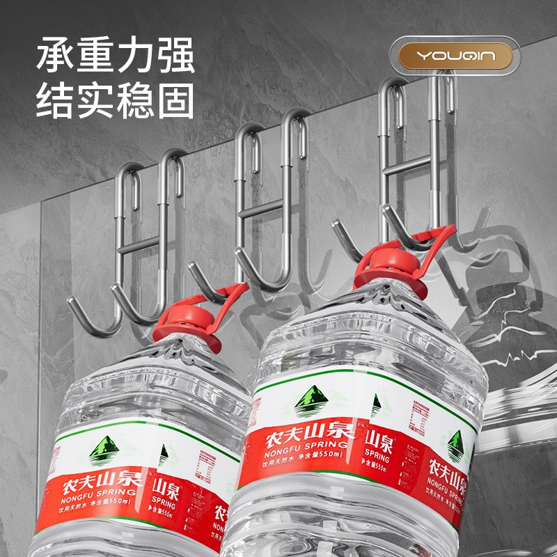 沐浴房挂钩卫生间悬挂式型钩子免打孔浴室洗澡间玻璃门挂衣钩架