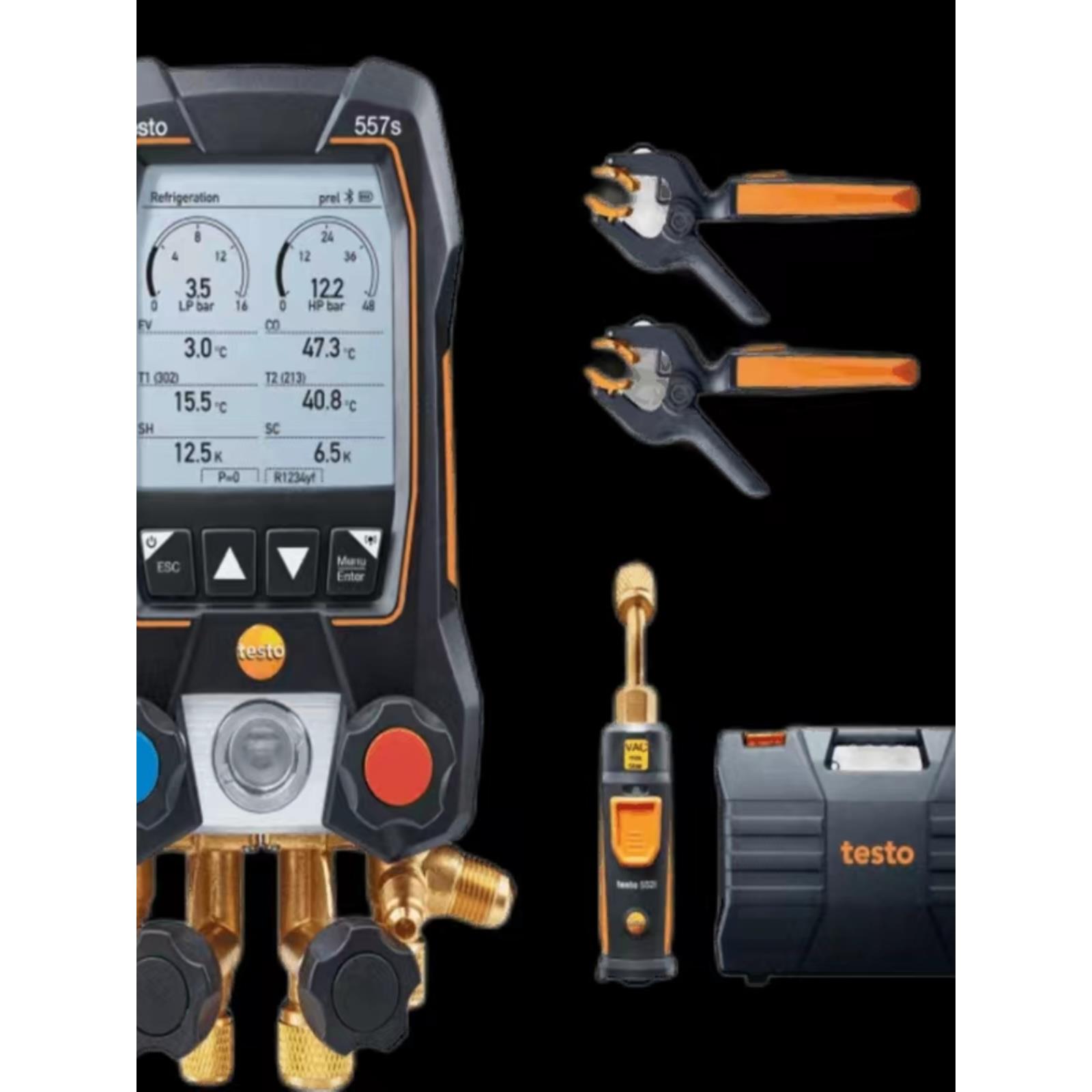 testo德图557S德斯特570歧管仪549i空调制冷550s双压力表真空表